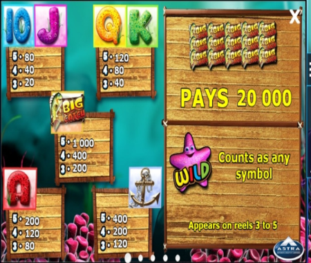 Big Catch tabla de pagos