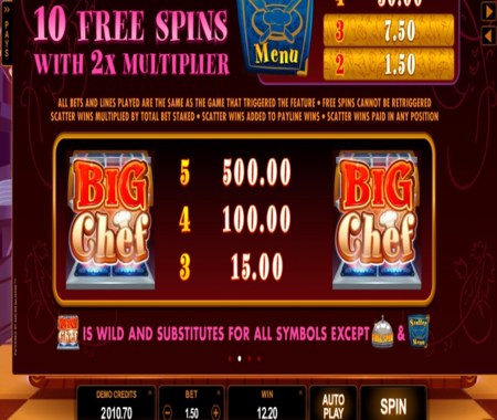 Función especial Big Chef