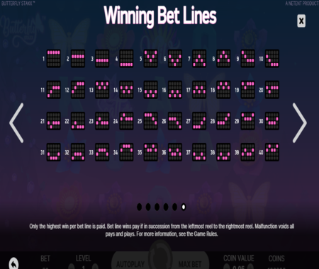 Butterfly staxx líneas de pago