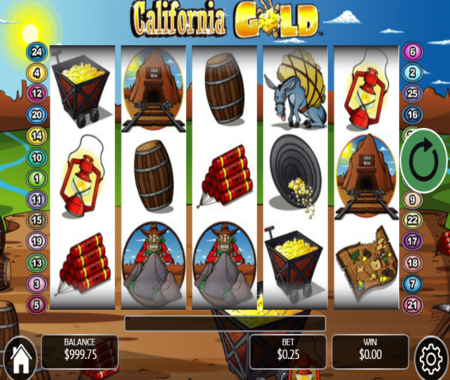 Símbolos únicos de California Gold.