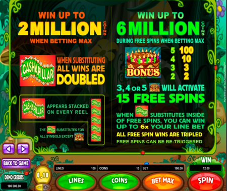 función especial de Cashapillar