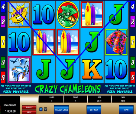 Símbolo wild de Crazy Chameleons