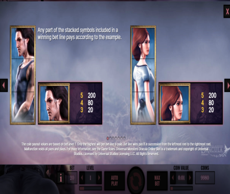 tablas de pago del slot de Drácula