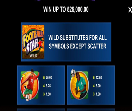 Football Star tabla de pagos