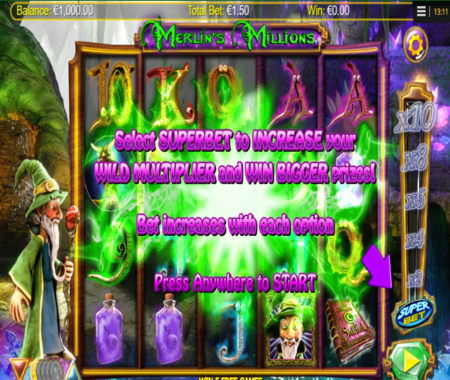 Función especial de Merlins Millions