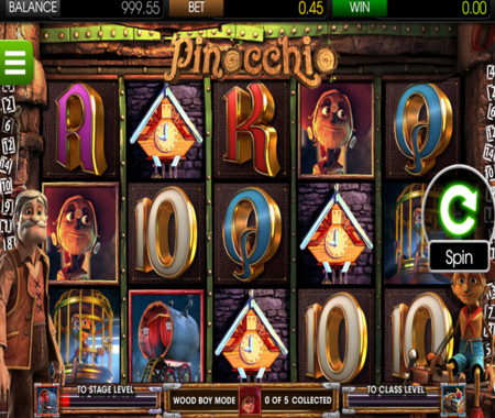 símbolos de la tragamonedas Pinocchio