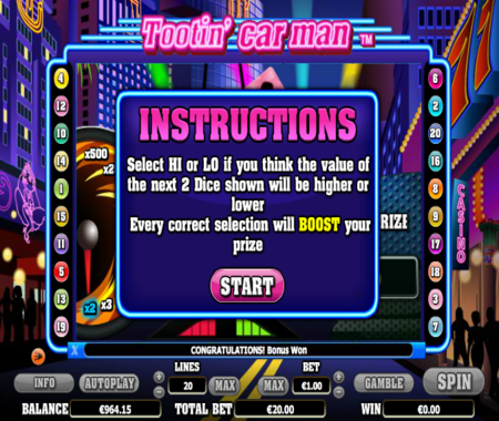 función especial de Tootin Car Man