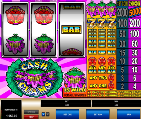 slot de Cash clams