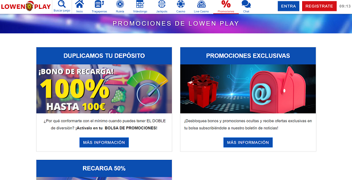 promociones lowen play