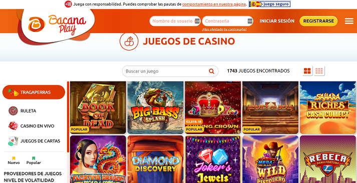 tragaperras de bacanaplay