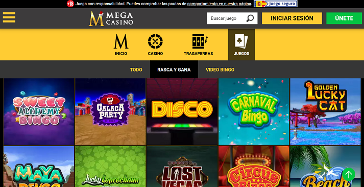 mega casino juegos