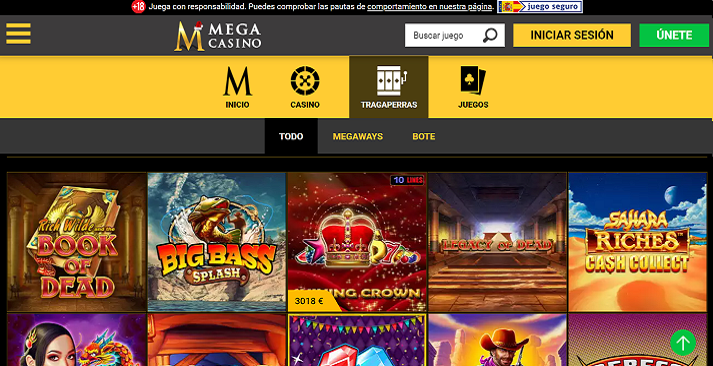 mega casino tragaperras