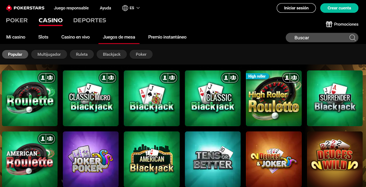 pokerstars juegos