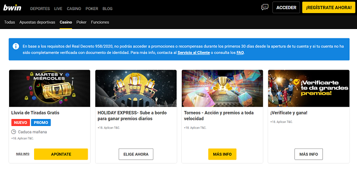 bwin promociones