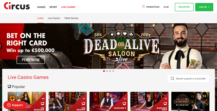 juegos de casino en vivo circus