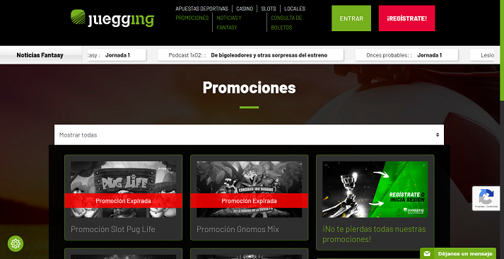 promociones juegging