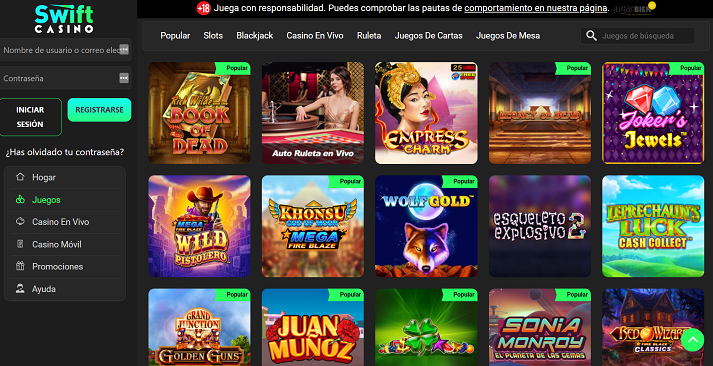 swift casino slots