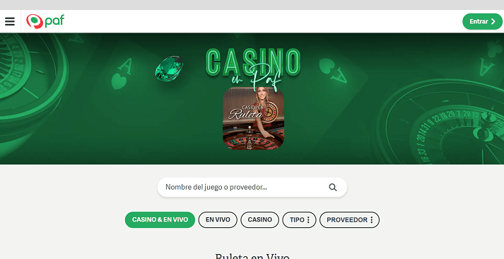 paf casino en vivo