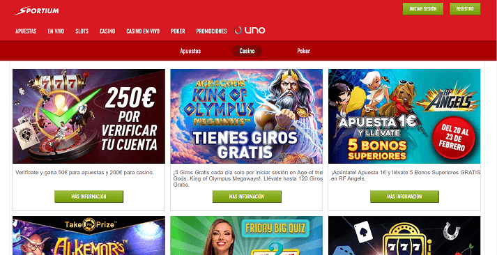 promociones casino sportium