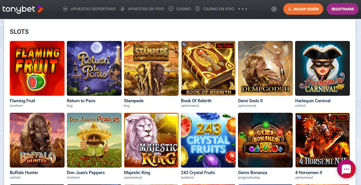 slots de tonybet