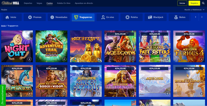 tragamonedas de william hill