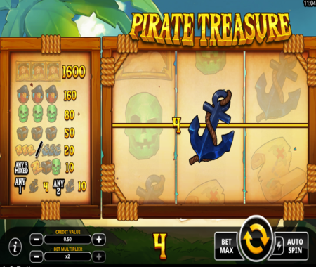 Símbolos especiales en la tragamonedas Pirate Treasure.
