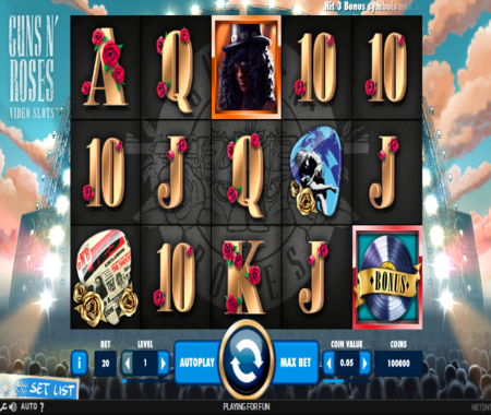 símbolos de la tragamonedas Guns and roses