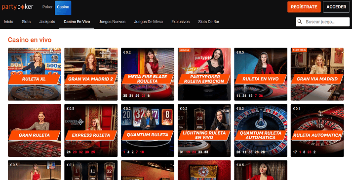 casino party poker en vivo