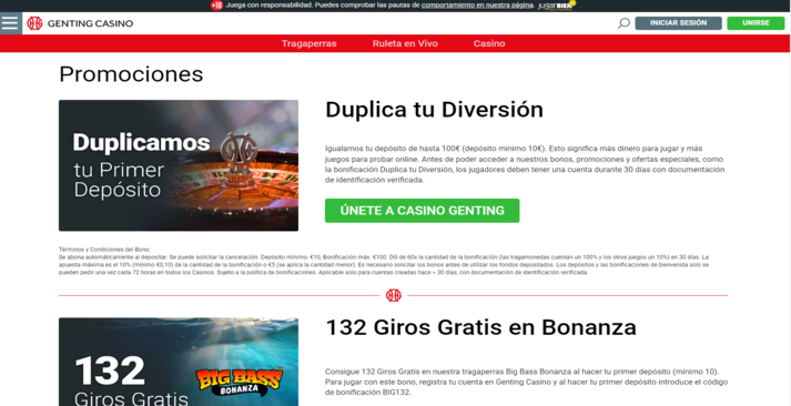 Promociones Genting casino